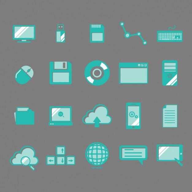 Free Vector technology icons collection