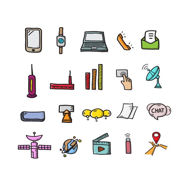 Free vector technology icons collection