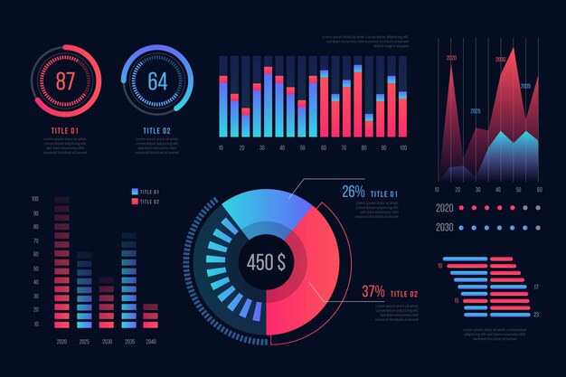 Technology infographic template