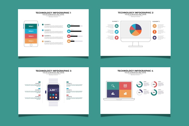 Free vector technology infographic template