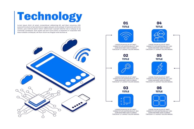 Technology infographic template