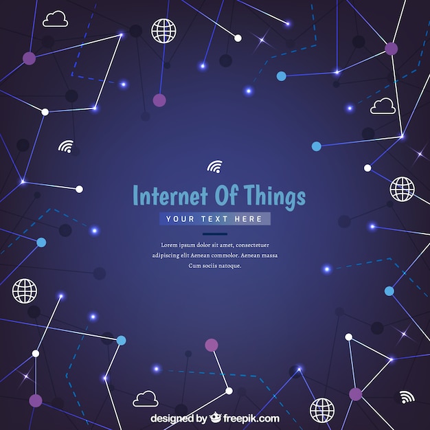 Internet tecnologia di sfondo delle cose