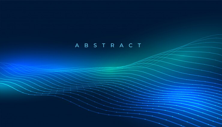 Free Vector technology lines background with blue glowing lights