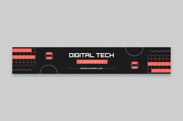 Free Vector technology  linkedin banner  template