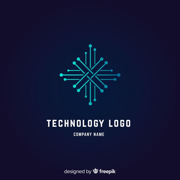 Technology logo background