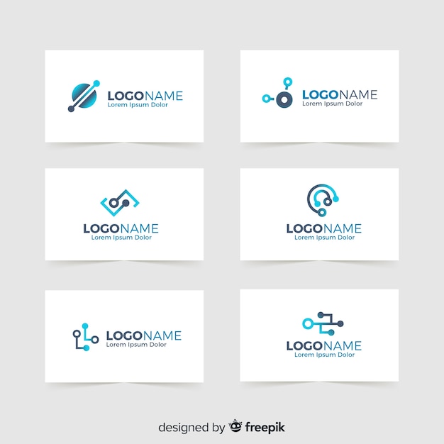 Free vector technology logo collection