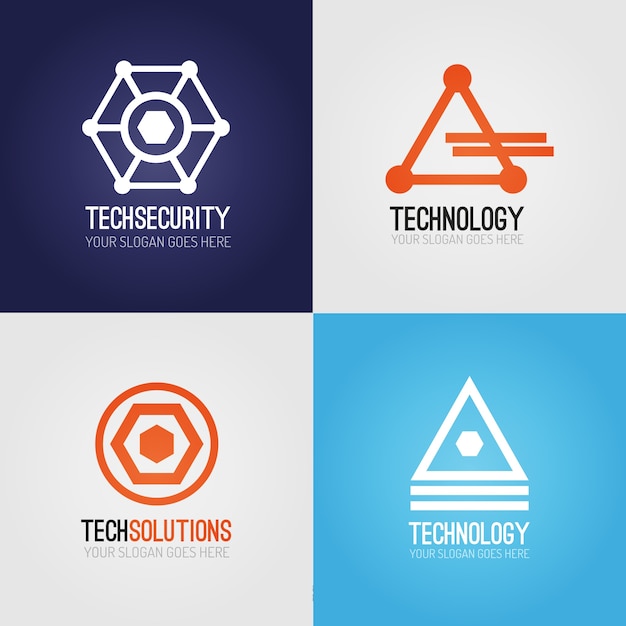 Free vector technology logos pack