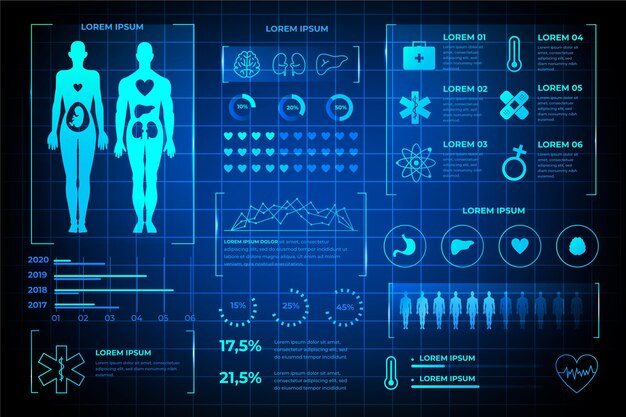 Technology medical infographic design