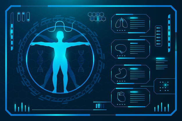 Free vector technology medical infographic template