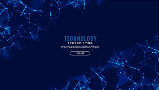 無料ベクター テクノロジーネットワークメッシュ接続線の背景