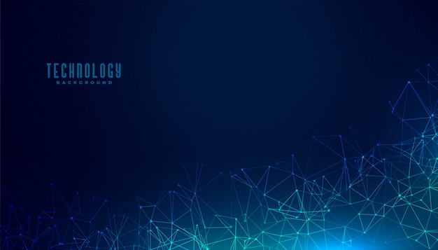 Free vector technology polygonal mesh digital concept background design