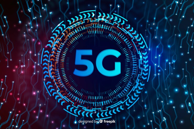 Free Vector technology sphere for 5g concept background
