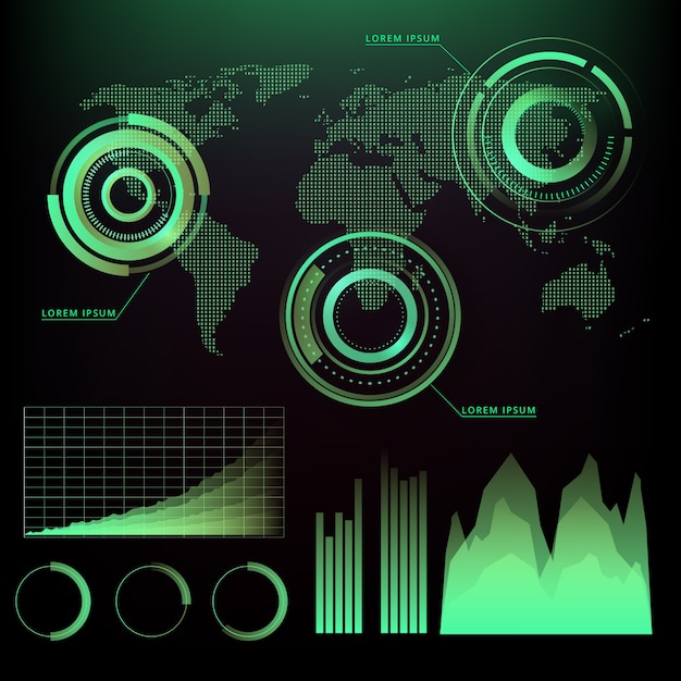 Technology style for infographic