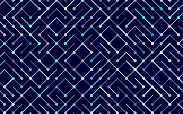 Technology Vector seamless pattern Banner Geometric striped ornament Monochrome linear background illustration