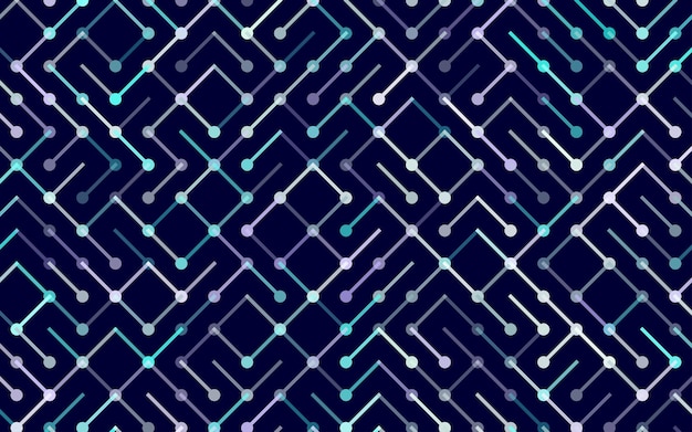 Technology Vector seamless pattern Banner Geometric striped ornament Monochrome linear background illustration