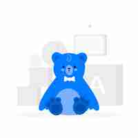 Free vector teddy bear concept illustration