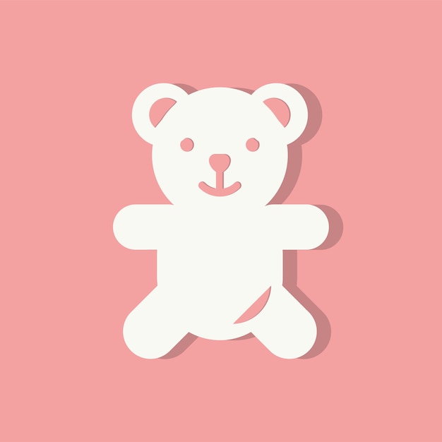 Free vector teddy bear valentines day icon