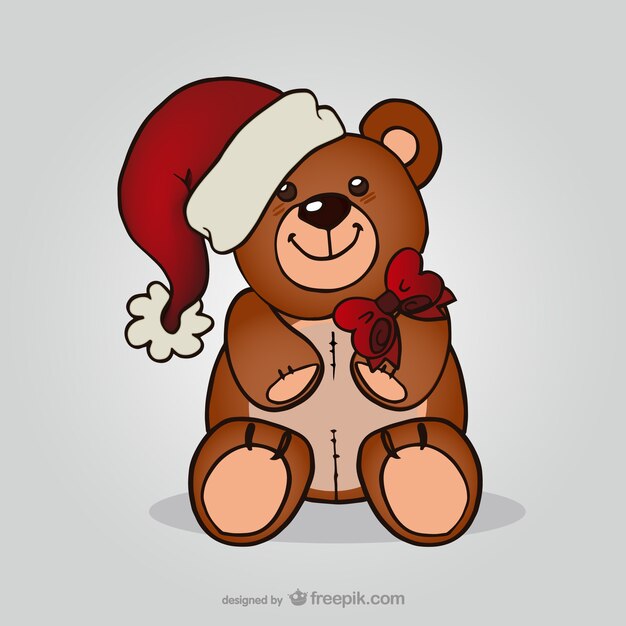 Медвежонок с Санта шляпу