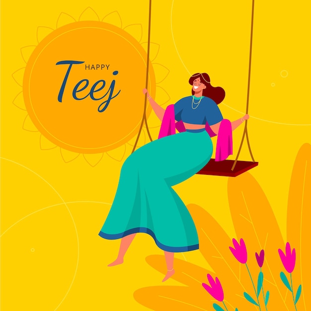 Illustrazione del festival di teej