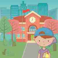 Free vector teenager boy cartoon