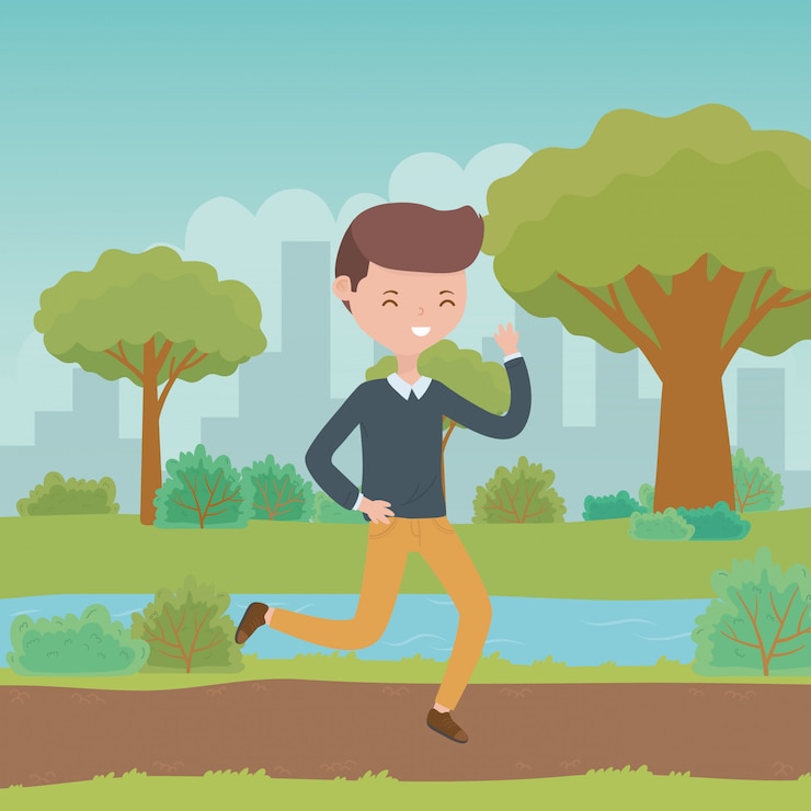 Free Vector teenager boy cartoon 