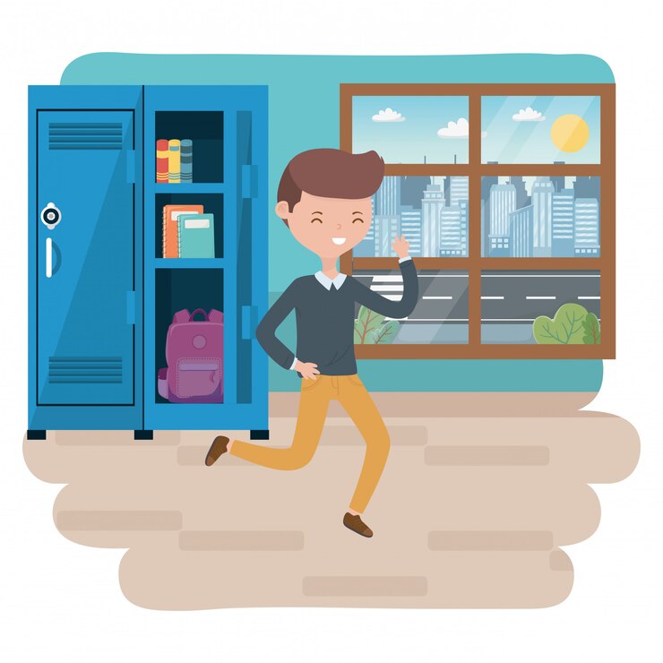 Free Vector teenager boy cartoon 