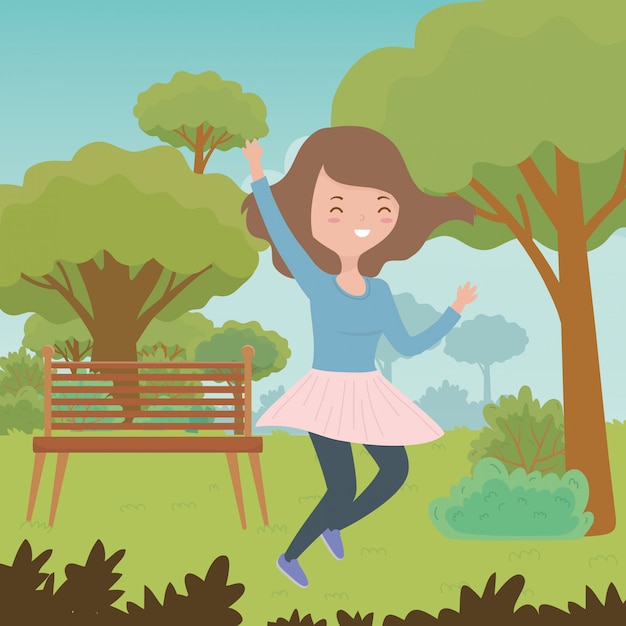 Free vector teenager girl cartoon