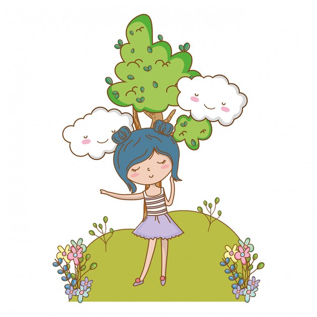 teenager girl of cartoon 