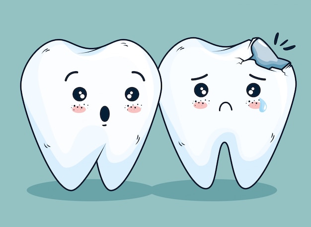 Cura dell'igiene dei denti con trattamento medico