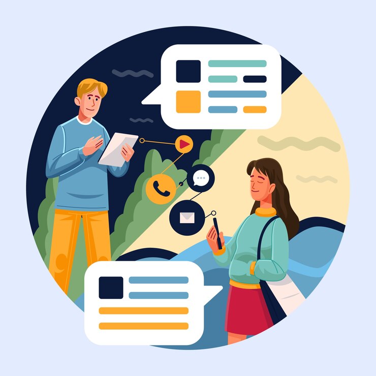 Free Vector telecommuting concept illustration