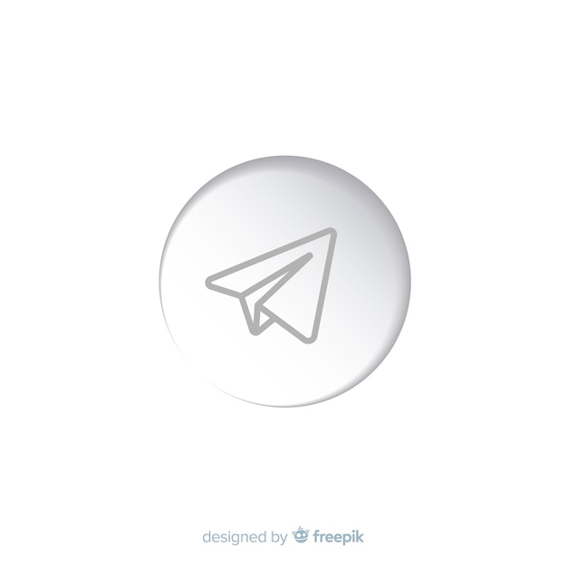 Vettore gratuito icona di telegram