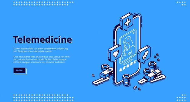 Telemedicine isometric landing