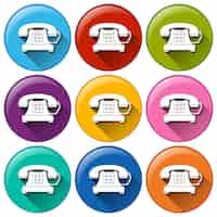 Free vector telephone buttons