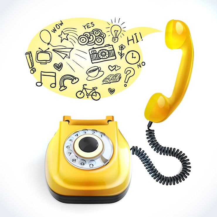 Free Vector telephone old doodle