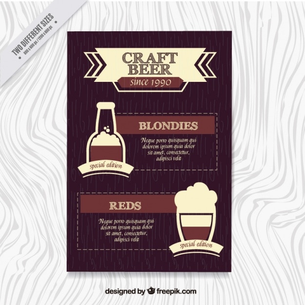 Free vector template about beer