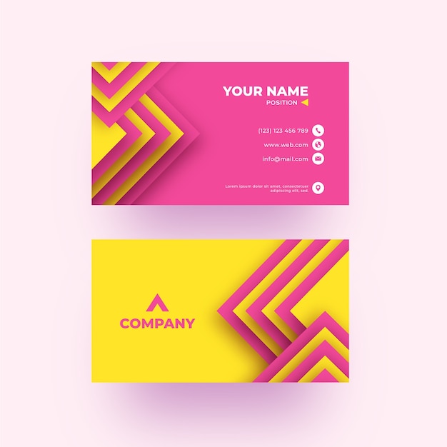 Free vector template abstract business card