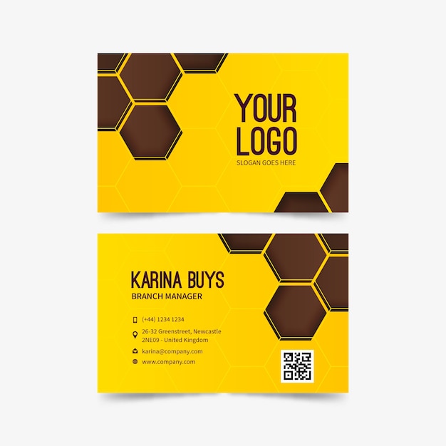 Free vector template abstract business card