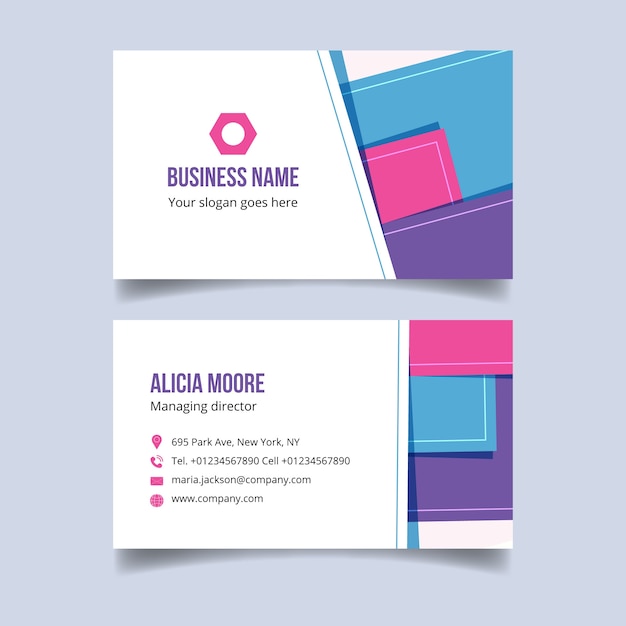 Template abstract business card