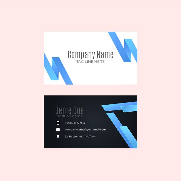 Free vector template abstract business card