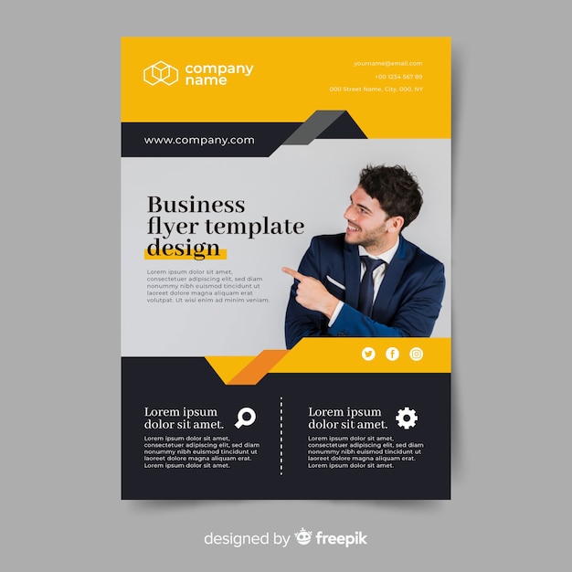 Template abstract business flyer