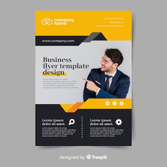 Template abstract business flyer