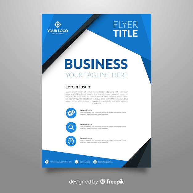 Template abstract business flyer