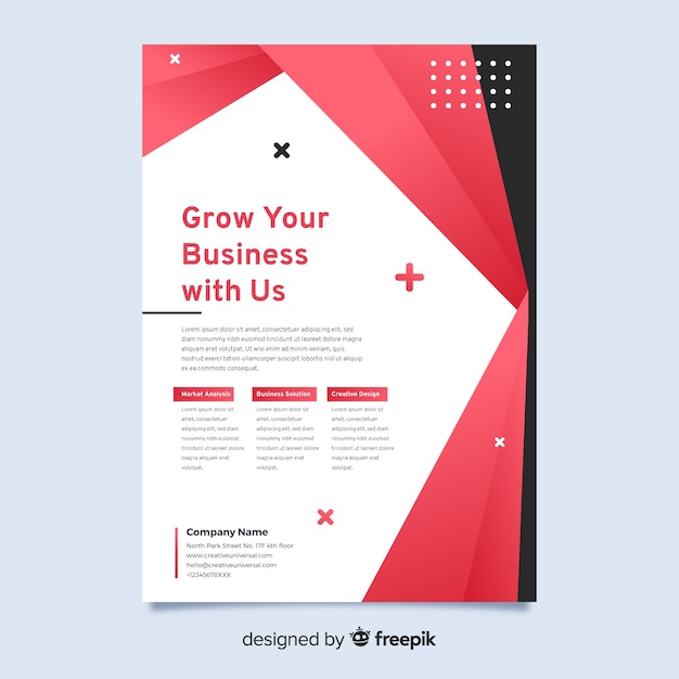 Template abstract business flyer