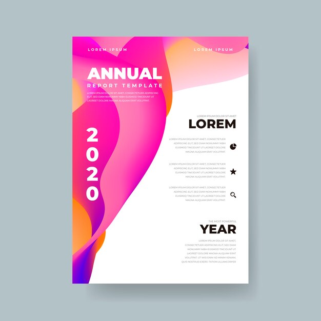 Template abstract colorful annual report