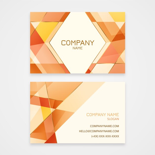 Template abstract colorful business card