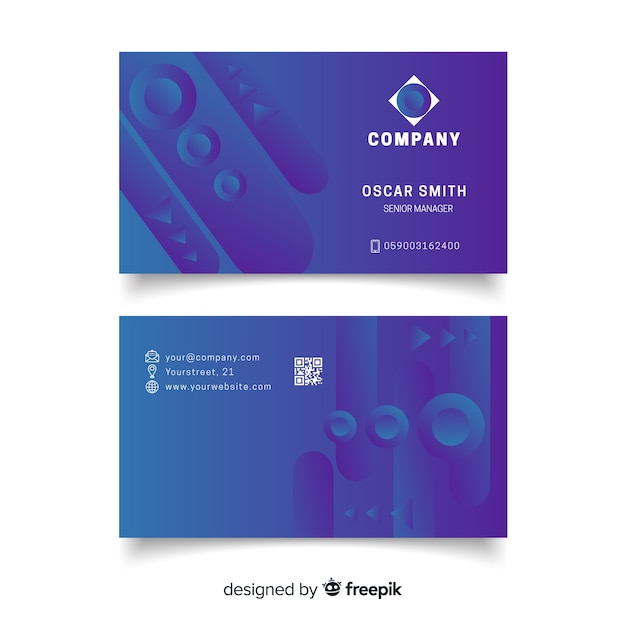 Free vector template abstract gradient models business card