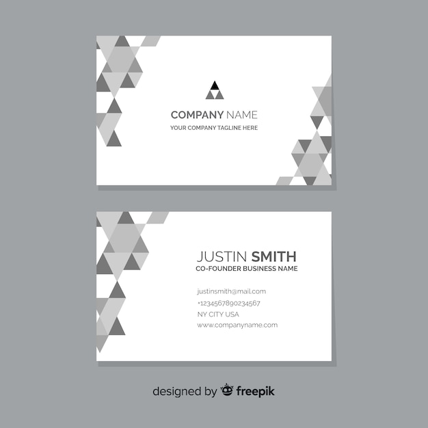 Template abstract monochromatic business card