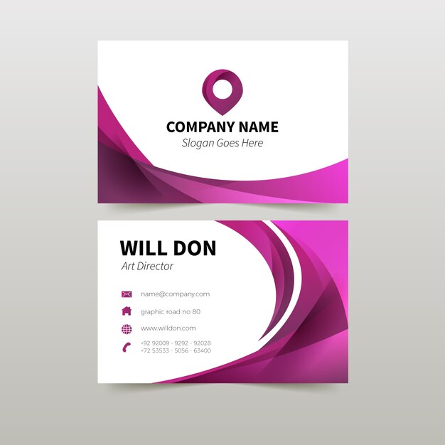Template abstract monochromatic business card