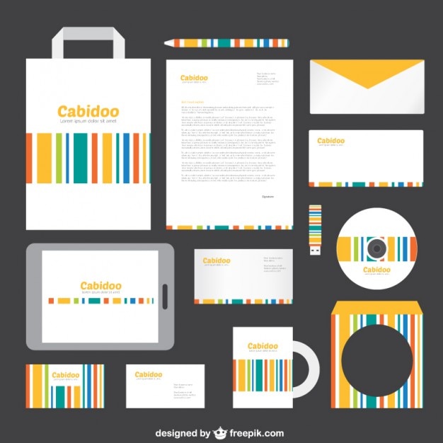 Free vector template for branding identity