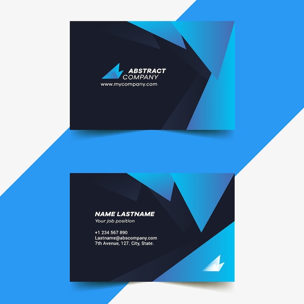 Free vector template business card abstract